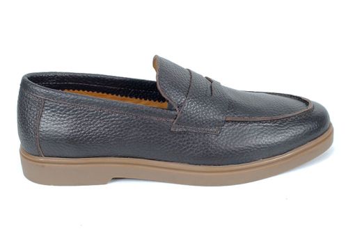 Мъжки обувки Linea Nobile – кафява флотер кожа с олекотено гъвкаво ходило