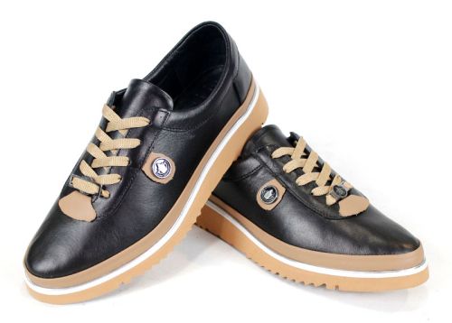 удобни дамски обувки Linea Nova от естествена кожа с микропореста подметка