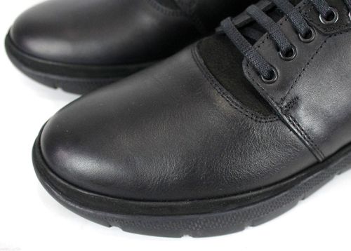 Мъжки обувки Strado, черни ежедневни обувки от естествена кожа със спортно ходило