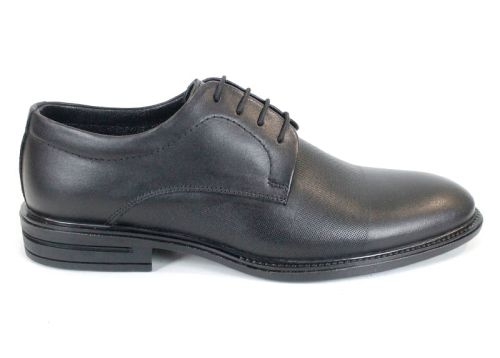 Мъжки елегантни обувки Александър от естествена кожа в черно