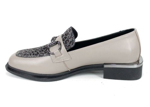 Дамски обувки Felina от визон естествена кожа и леопардов принт, премиум модел