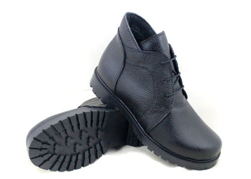 дамски кларкове Linea Fiera от естествена шагренена кожа с топъл хастар и зимно ходило