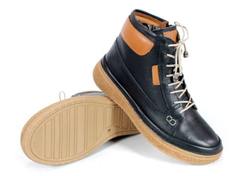 дамски боти Mira Senso Black Edition от естествена кожа с гъвкаво шито ходило