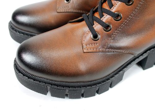 Дамски кубинки Linea Ombra от естествена кожа – светло кафяви