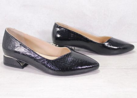 Pantofi eleganti de dama negri lavete - model Isabella